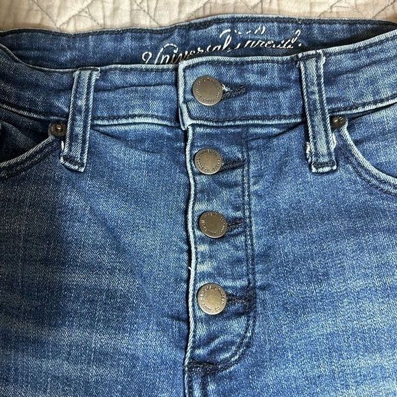 Universal Thread Denim - Universal Thread Button Fly Skinny Frayed Ankle Med Blue Jean Sz 8/29R